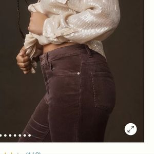 Anthropologie The Yaya Mid-Rise Crop Flare Corduroy Jeans - NWT